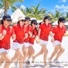 áo đồng phục team building ngân hàng techcombank