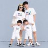 áo thun đồng phục gia đình in chữ good lucky