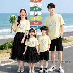 áo thun đồng phục gia đình in hình ngôi sao