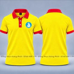 áo thun đồng phục hội sinh viên màu vàng viền đỏ