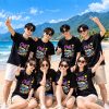 áo thun đồng phục nhóm đi biển chill together màu đen