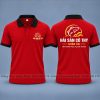 áo thun đồng phục quán ăn hải sản cô thy màu đỏ viền đen