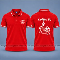 áo thun đồng phục quán coffee-o2-mau-do-soc-trang