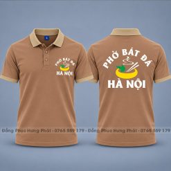 áo thun đồng phục quán phở bát đá hà nội màu nâu