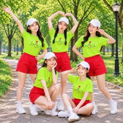 Áo Thun Đồng Phục Team Building Bàn Tay Love You màu Xanh chuối
