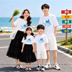 áo thun gia đình in hình love family