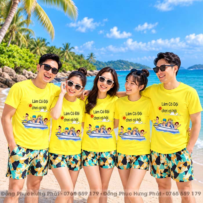 áo thun team building Làm có hội chơi có hội