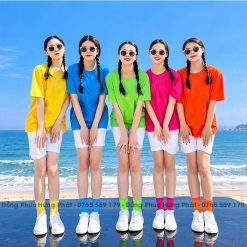 áo thun trơn đồng phục nhóm nhiều màu